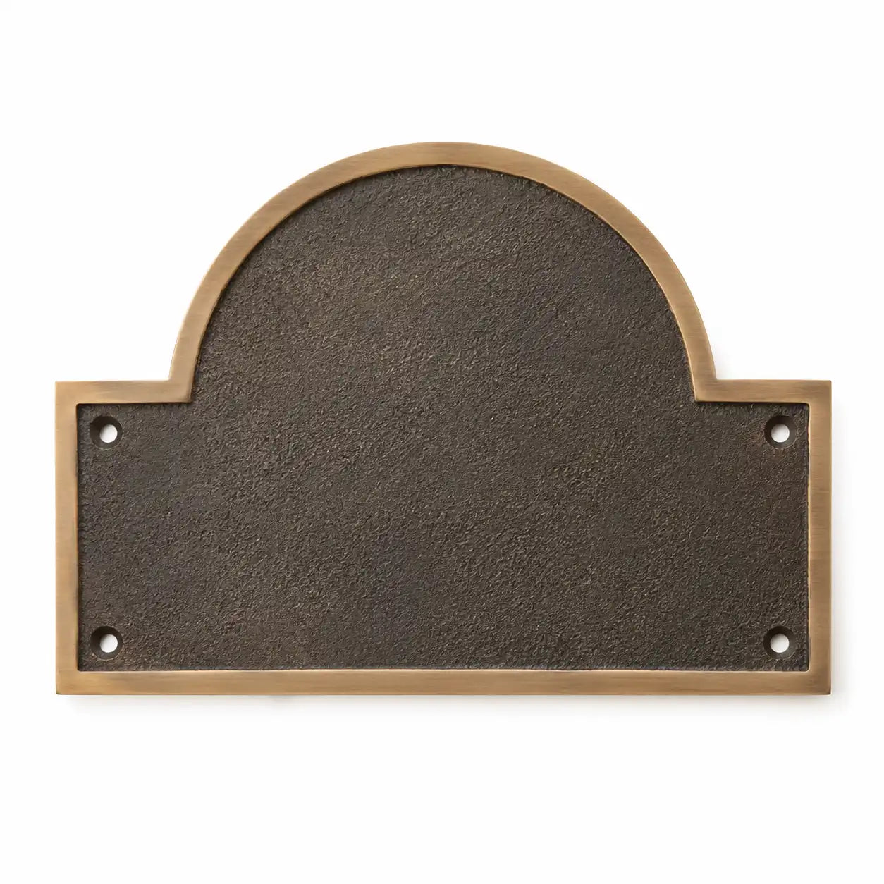Custom bronze address plaque with personalized engraved house number and name