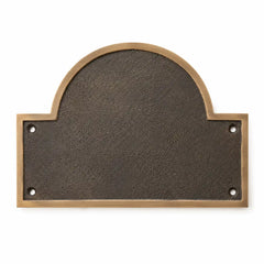 Custom bronze address plaque with personalized engraved house number and name