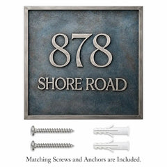 Cast Bronze Plaque alongside included mounting hardware for secure wall installation.