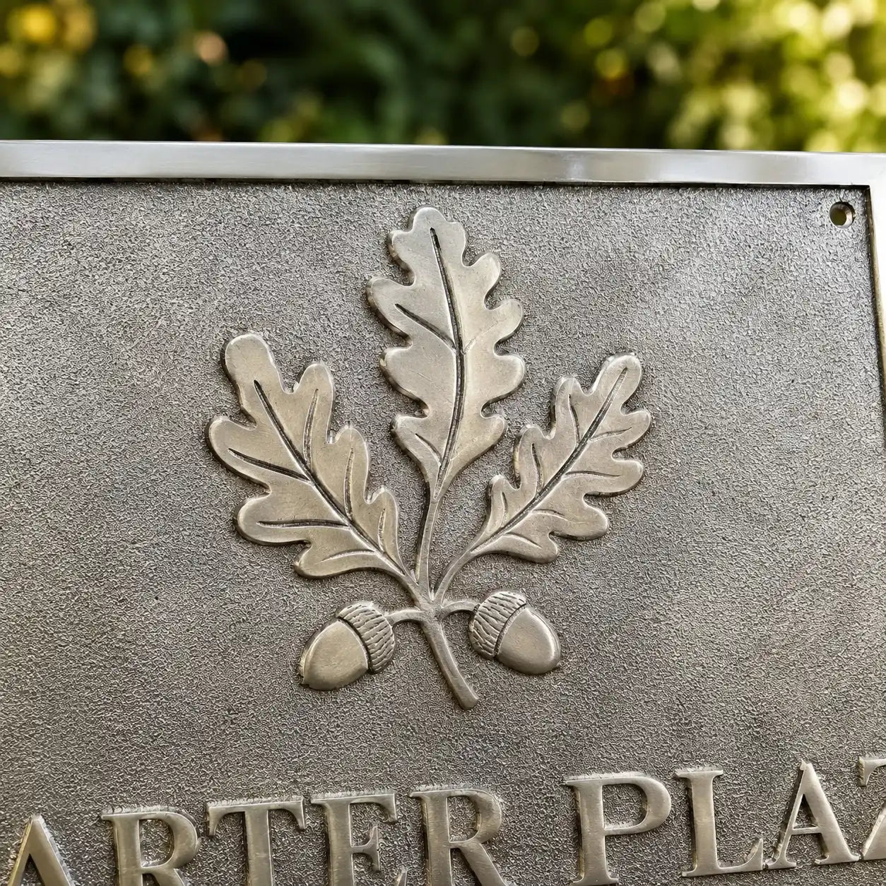 Custom engraved brass address plaque for outdoor home display