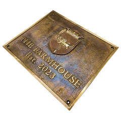 weatherproof brass engraved plaque