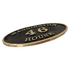custom bronze address sign 