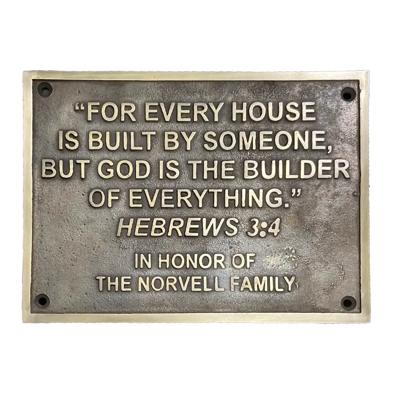 Bronze brass home decor plaque | Weatherproof bronze brass address sign