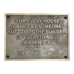 Bronze brass home decor plaque | Weatherproof bronze brass address sign