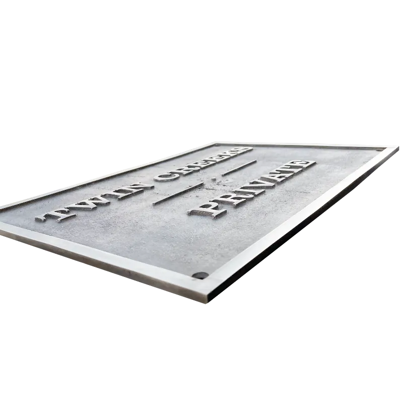 luxury gold finish brass nameplate for home