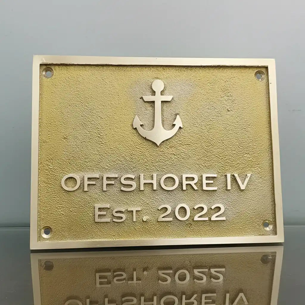 Personalized brass address plate | Engraved brass nameplate