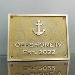 Personalized brass address plate | Engraved brass nameplate