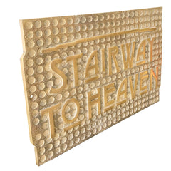 Antique brass plaque with decorative design