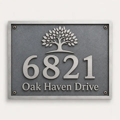 Premium bronze house number sign for residential entrance