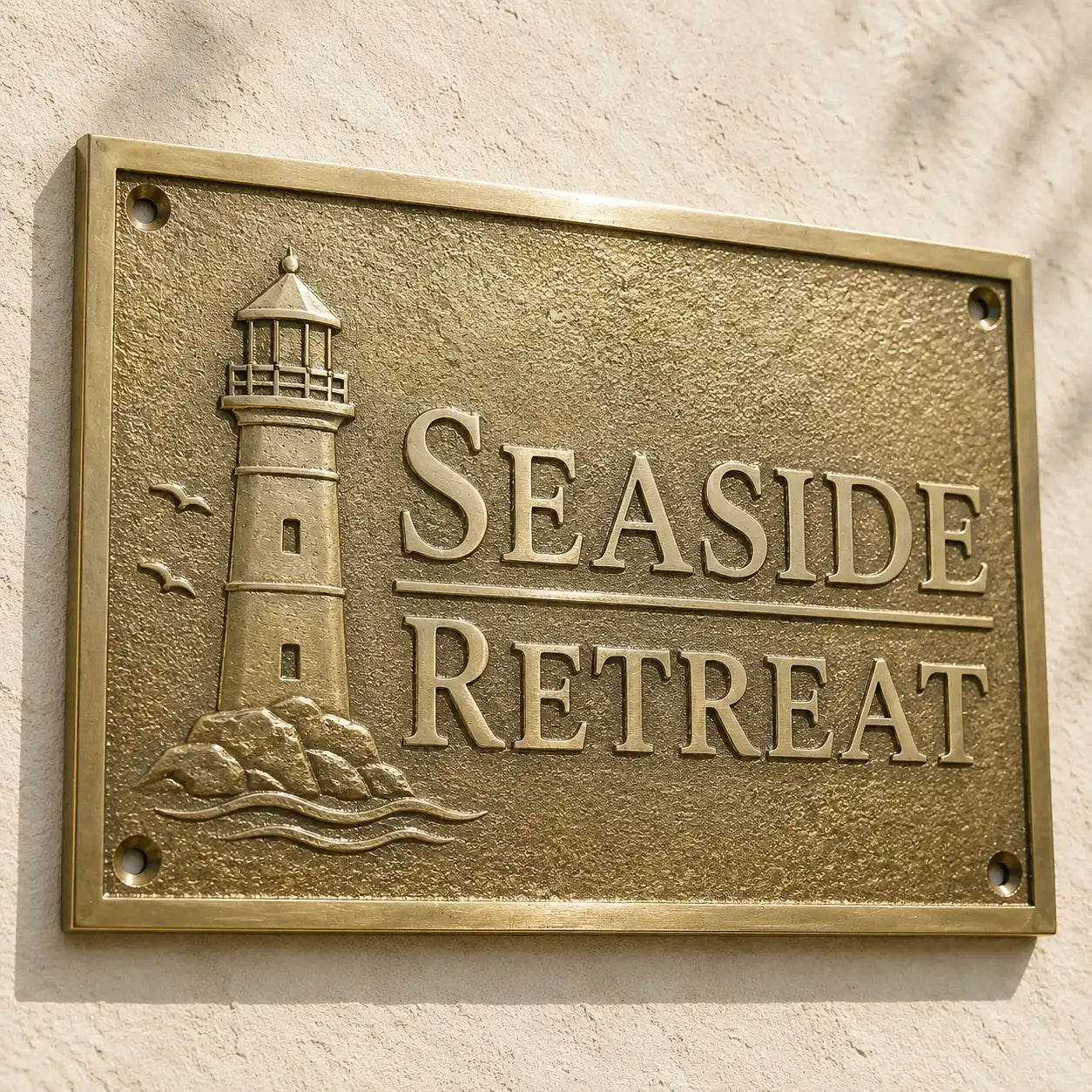 Brass plaque with custom engraving