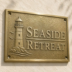 Brass plaque with custom engraving