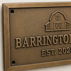 Custom engraved bronze plaque for recognition, awards, and dedication signs