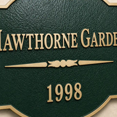 Custom brass address sign for doors, fences, and entryways