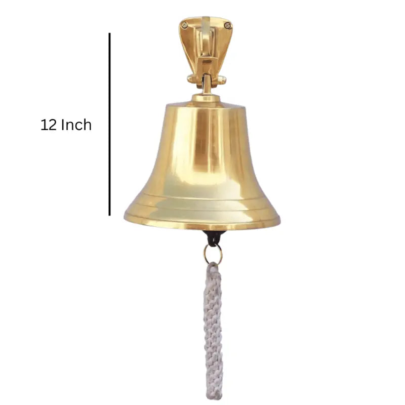 decorative brass ship bell for coastal décor