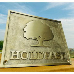 brass name and address plate with engraving