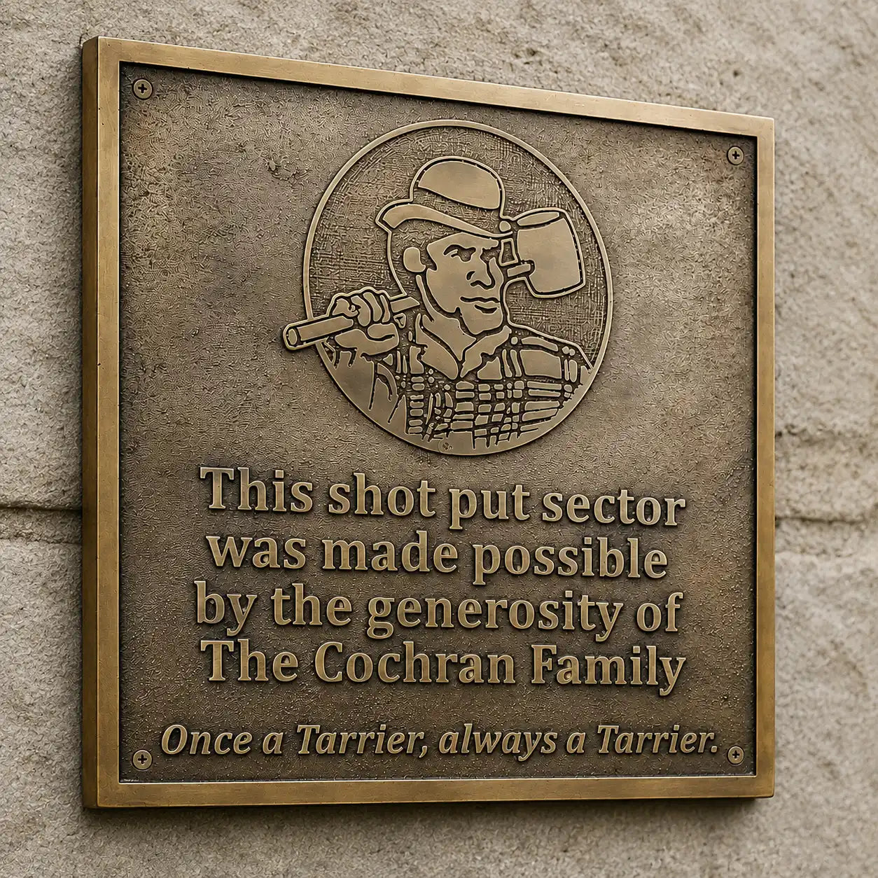 Custom bronze remembrance plaque for home, garden, or cemetery