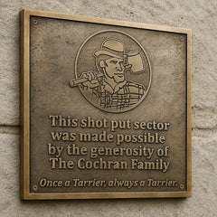 Custom bronze remembrance plaque for home, garden, or cemetery