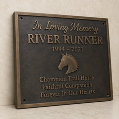 Handcrafted bronze memorial plaque for lasting remembrance