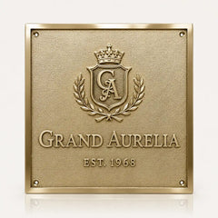 Premium brass plaque with personalized engraving