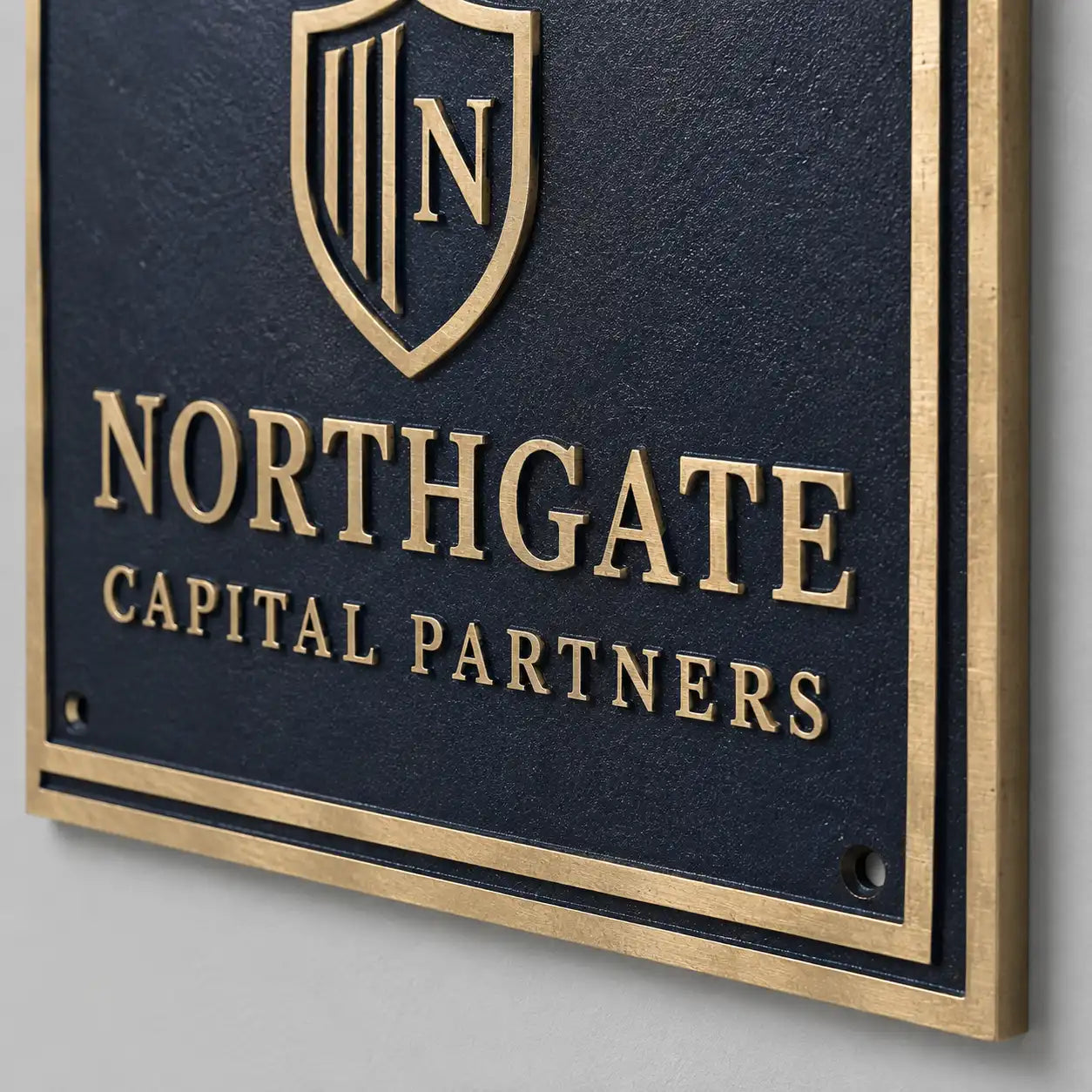 Brass house number sign customized for front doors, gates, and fences