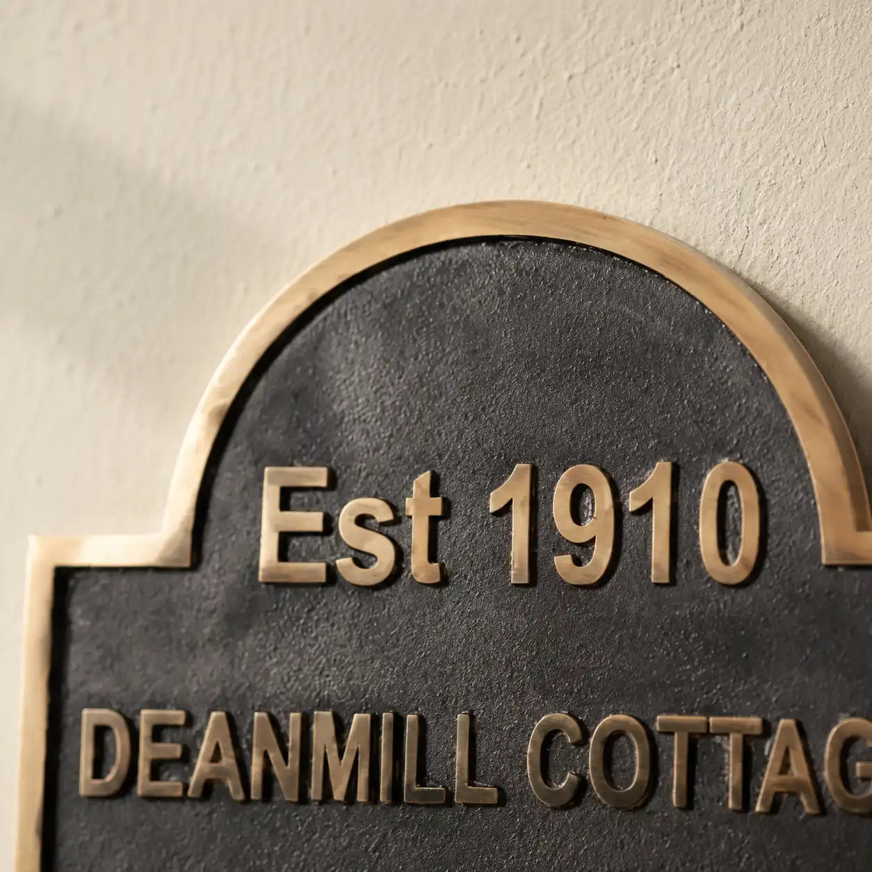 Premium bronze address plaque with custom engraved lettering