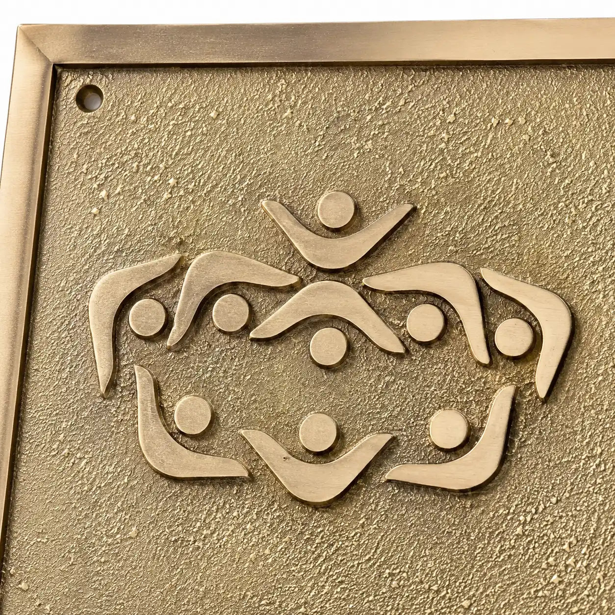 Outdoor brass address plaque with custom name and number