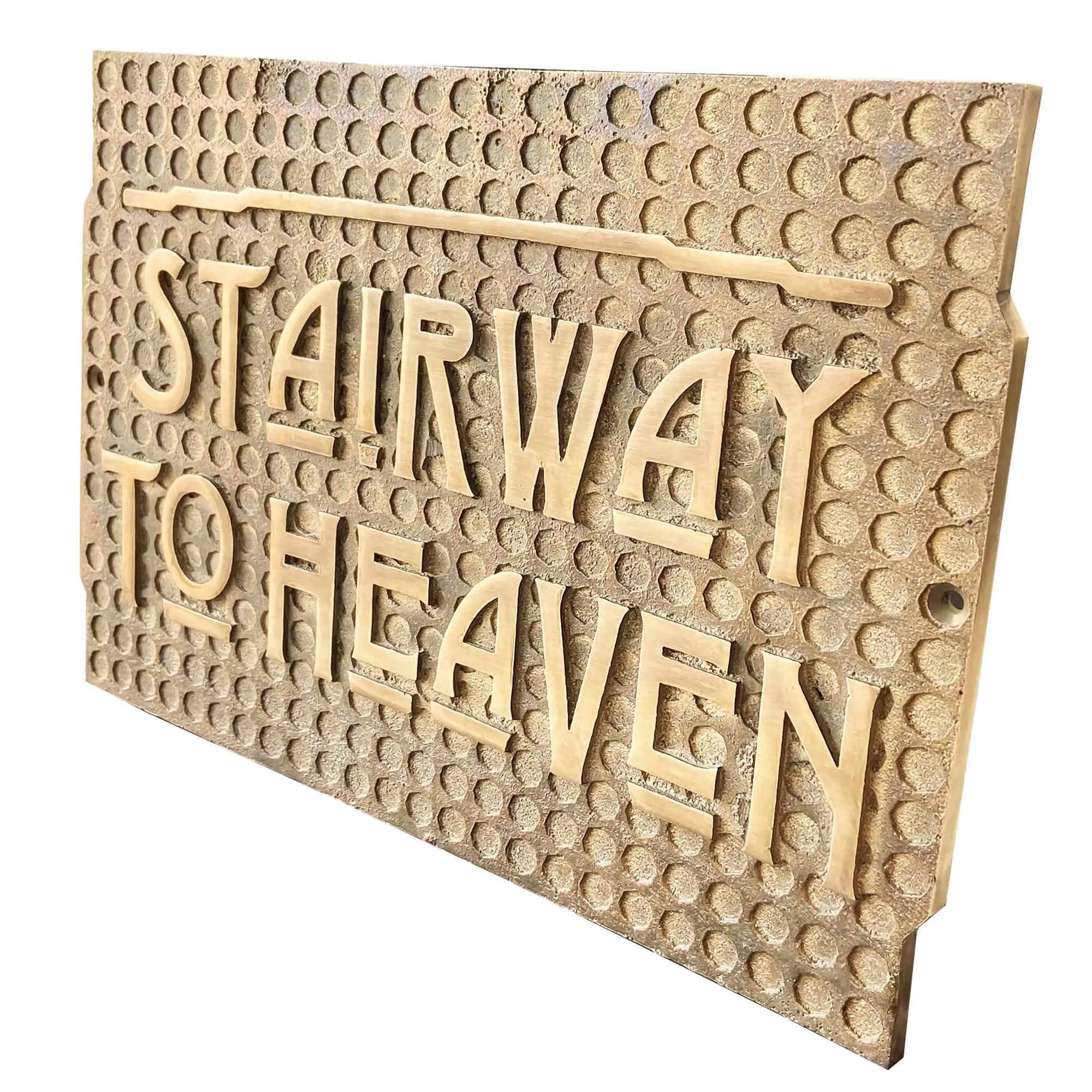 Engraved brass address plaque for house