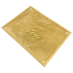 brass plaque for home entrance | custom brass address plaque.