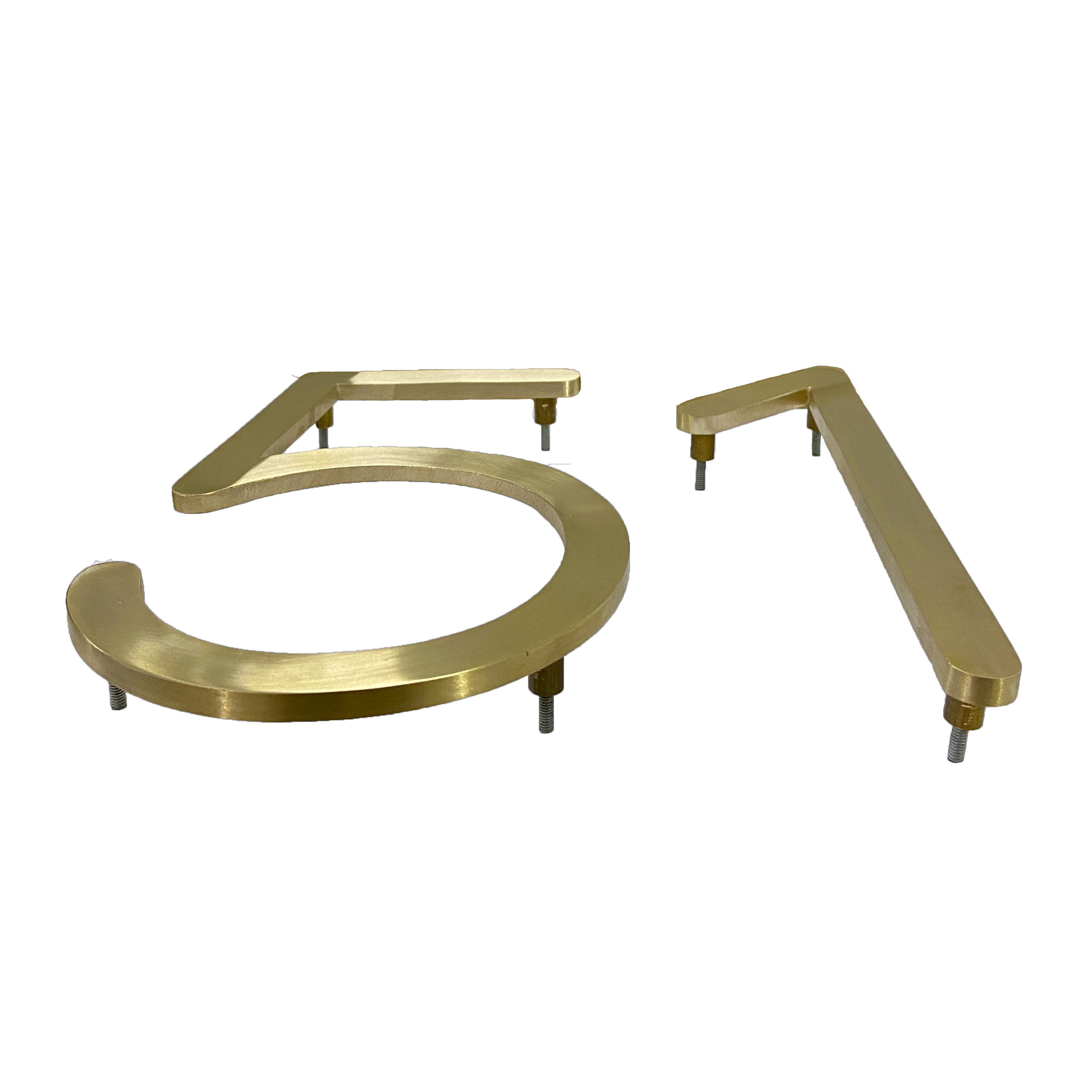 brass door number plaque custom