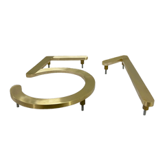 brass door number plaque custom