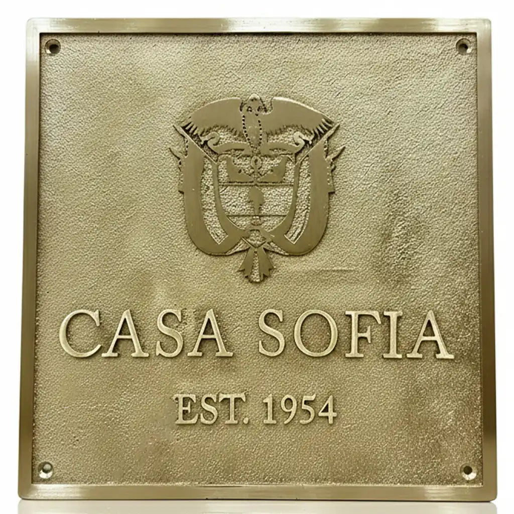 Brass plaque with custom engraving