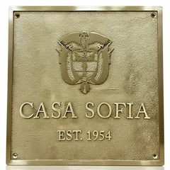 Brass plaque with custom engraving