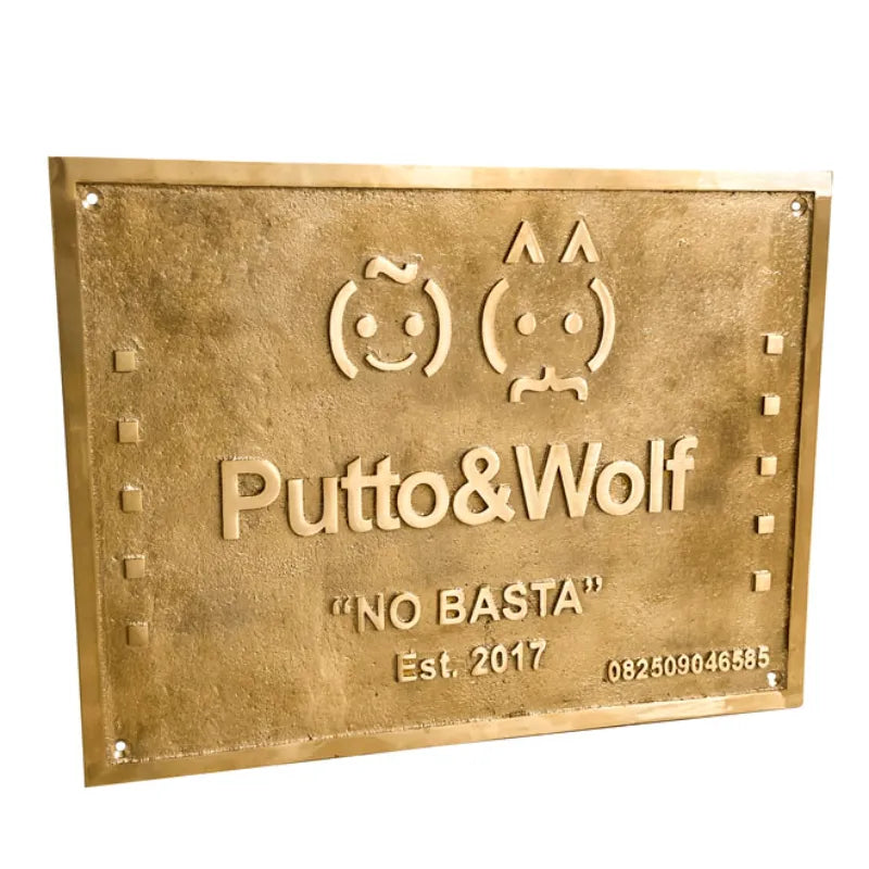 personalized brass name plate outdoor