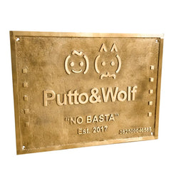 personalized brass name plate outdoor
