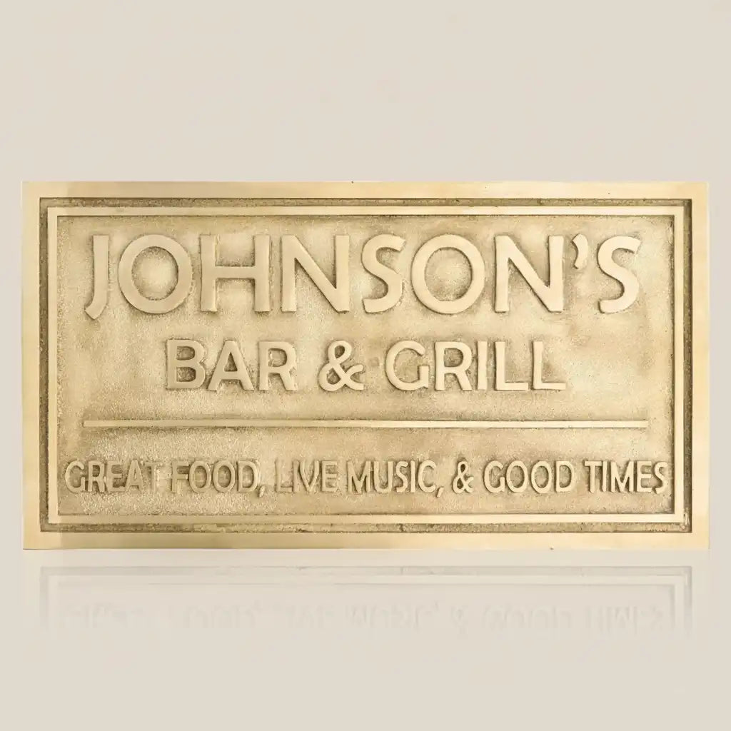 premium brass name plaque | handcrafted engraved brass sign