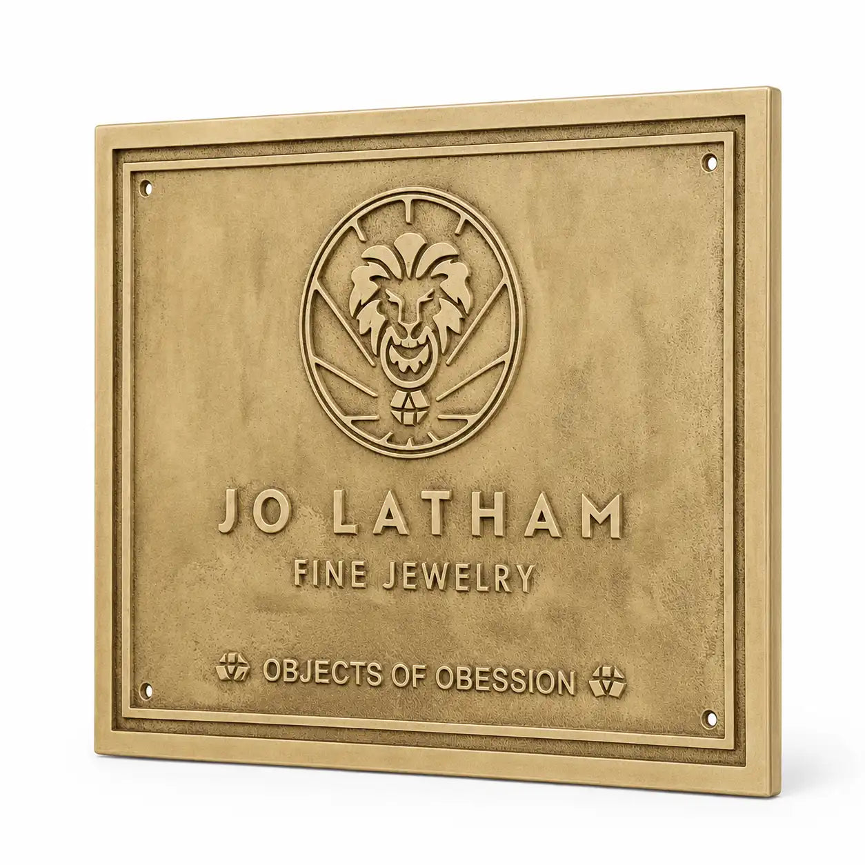Handcrafted brass address sign for homes, offices, and businesses