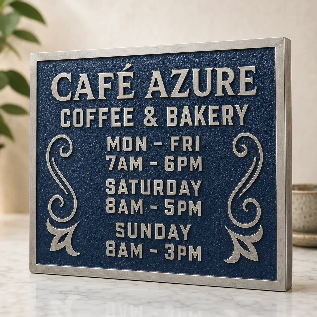Personalized bronze wall plaque with custom inscription