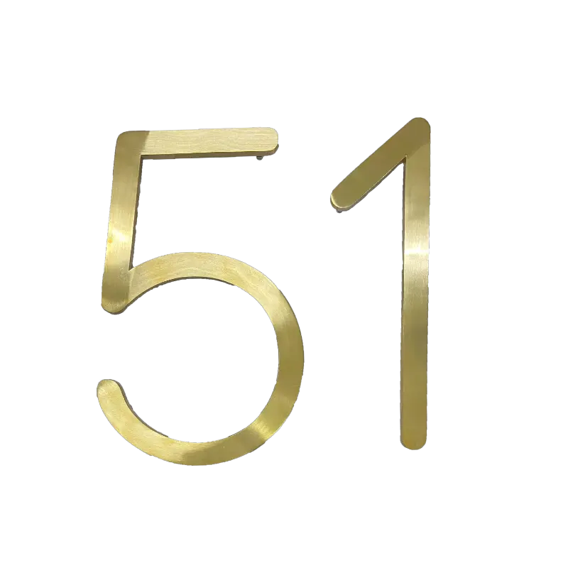 weatherproof brass address number sign
