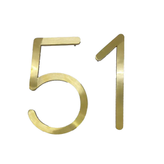 weatherproof brass address number sign