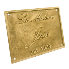 Brass address and nameplate | custom brass address plaque.