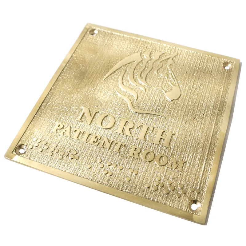 Custom Brass Address Plaques: Engraved with Business Logo