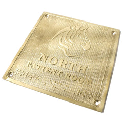 Custom Brass Address Plaques: Engraved with Business Logo
