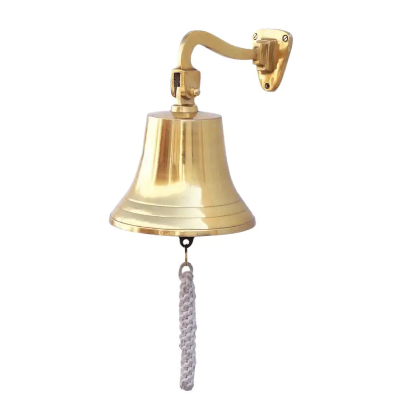 extra-large solid brass ship bell wall hanging