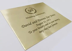 Placa conmemorativa de latón grabada EMBP82