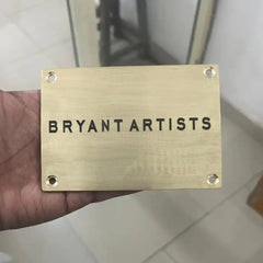 Engraved brass nameplate