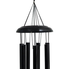 Black wind chime on a white background