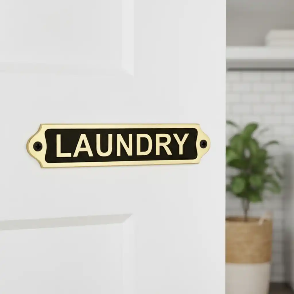 laundry door Sign
