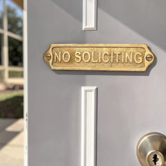 Brass Door Sign – Engraved Solid Brass Nameplate for Home, Office & Restroom Doors