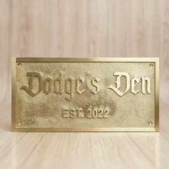 Custom brass name and address plate | engraved brass plaque for home