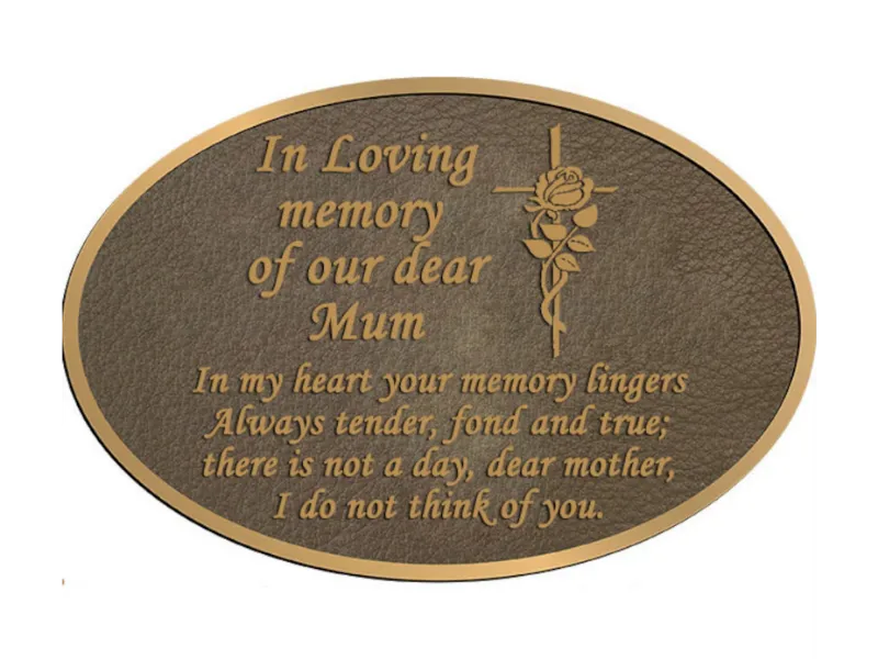 personalised bronze memorial plaque